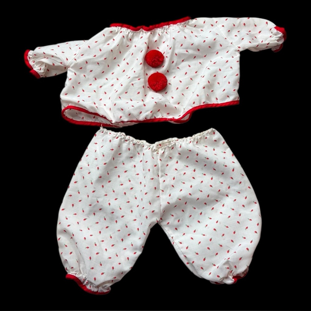 Cabbage Patch Vintage Unbranded Red White Clown Outfit